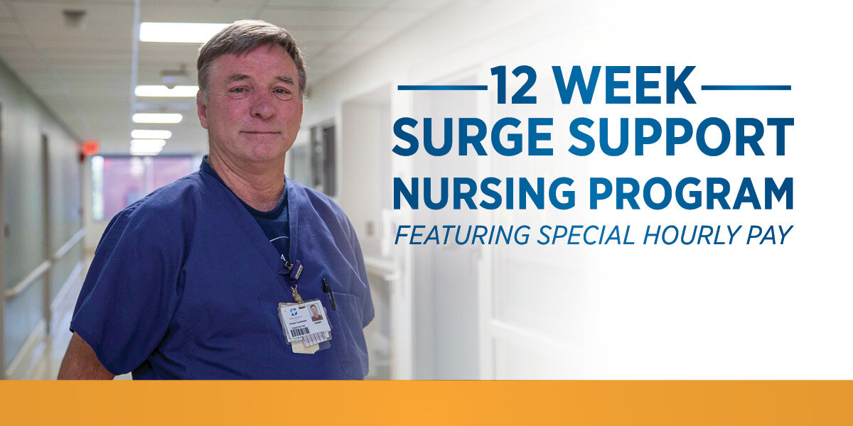 12 Week Surge Support Nursing Program Featuring Special Hourly Pay