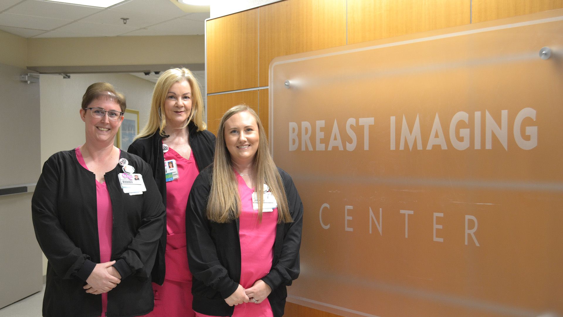 Breast imaging team for website The team in the Breast Imaging Center provides compassionate care.