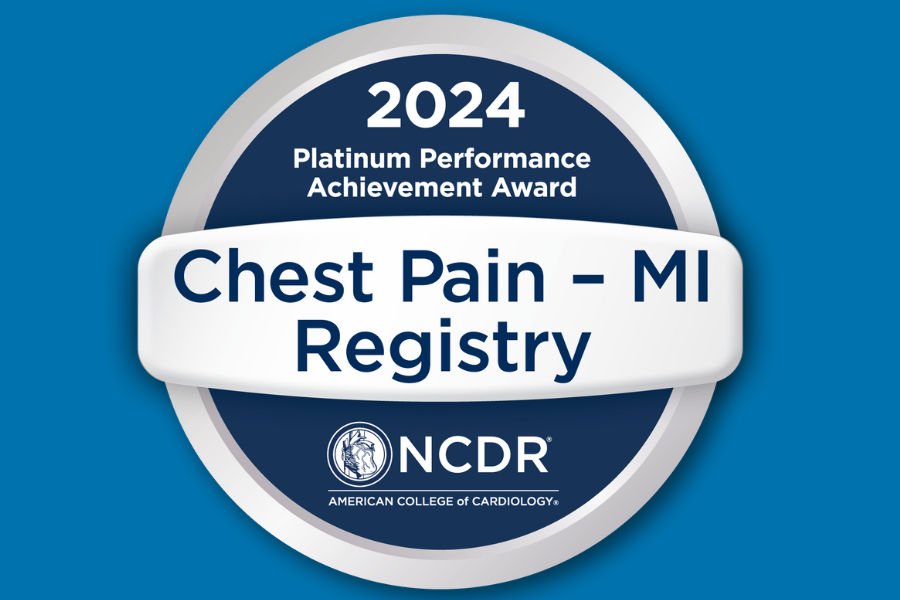 Chest Pain MI registry platinum performance achievement award winner